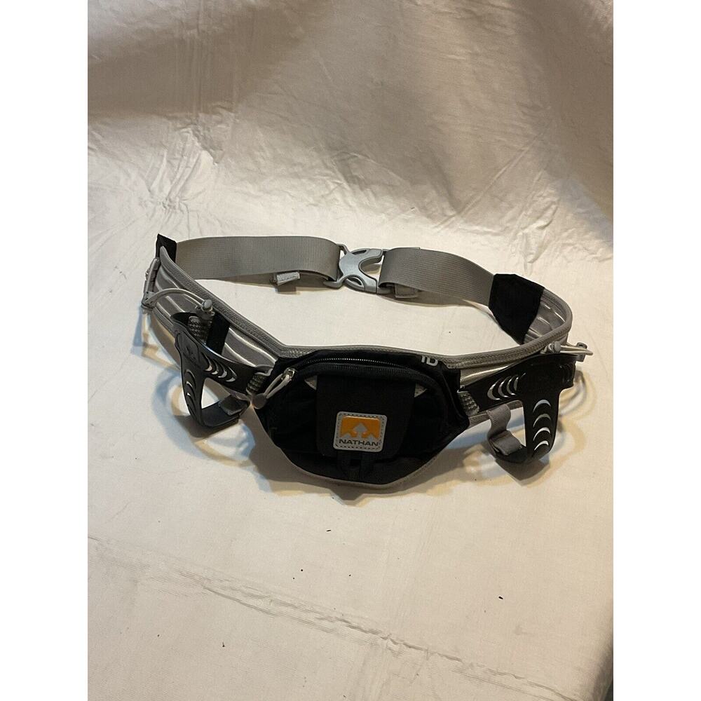 Nathan Hydration Belt Two 9oz Water/Fuel Pouches Adjustable Waist Running Hiking